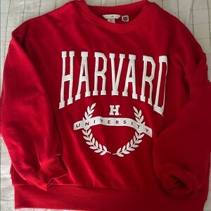 H&M Red Harvard Crewneck Sweater